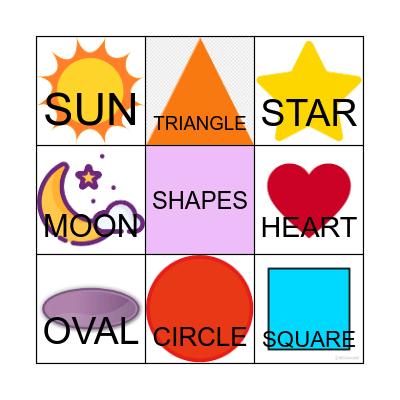 SHAPES BINGO Card