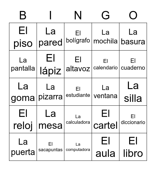 Repaso y más Bingo Card