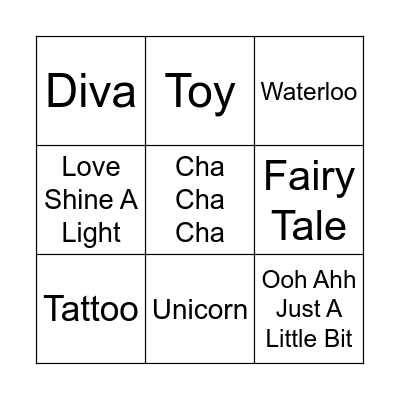 Eurovision! Bingo Card