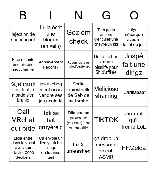 The Konoha Bingo Card