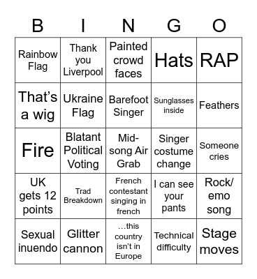 LIVERPOOL 2023 Bingo Card