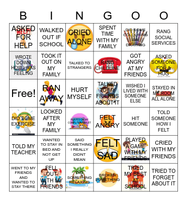 UH-OH SIGNS Bingo Card