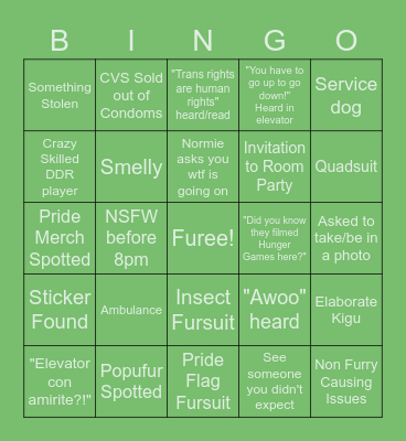 FWA 2023 Bingo Card
