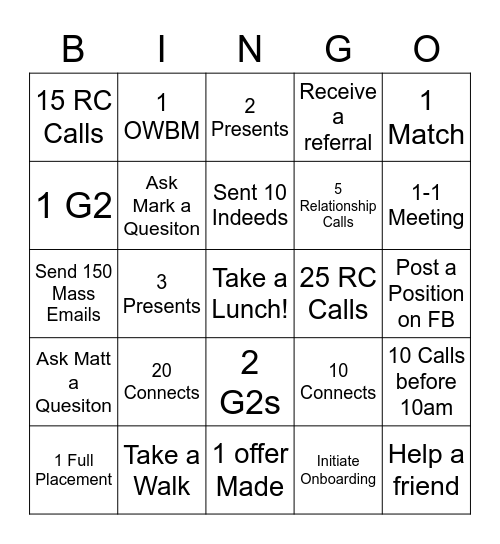 Ha Ya Doin' Bingo Card