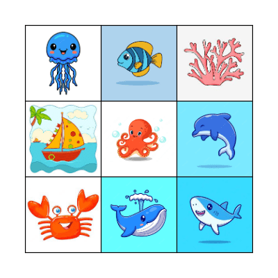 Ocean Bingo Card