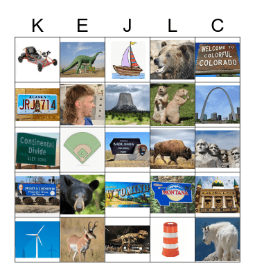 Epic Roadtrip 2023 Bingo Card