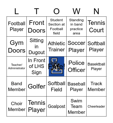 Softball Bingo Card