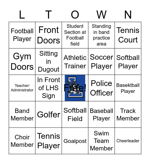 Softball Bingo Card