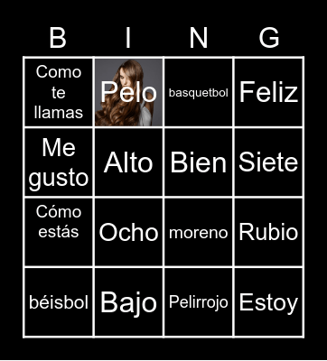 Spanish Bingo!!!! Bingo Card