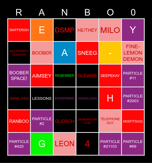 RANBINGO+BOOBERBINGO Card