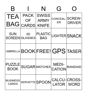 Wedding Bingo Card