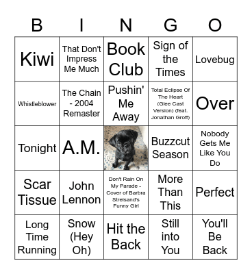 Nat's Music Bingo! Bingo Card