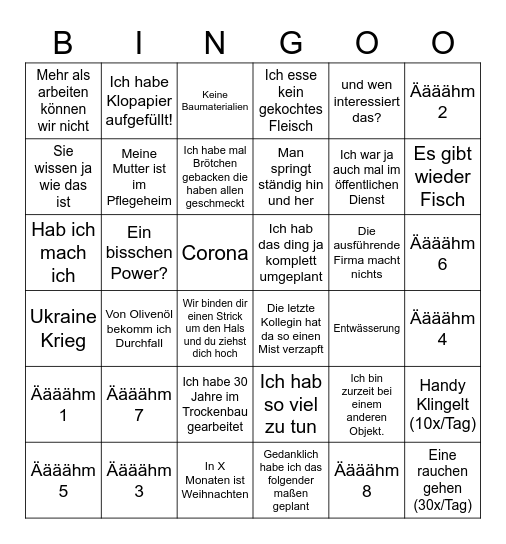 Karsten Bingo Card