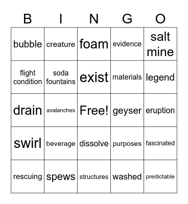 Read Naturally 3.5 Bingo Card