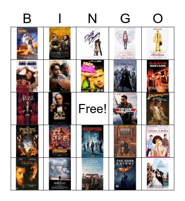 Movie Quote Bingo Card
