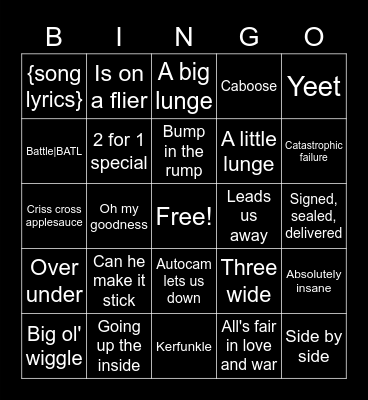 BATL: High Bingo Card