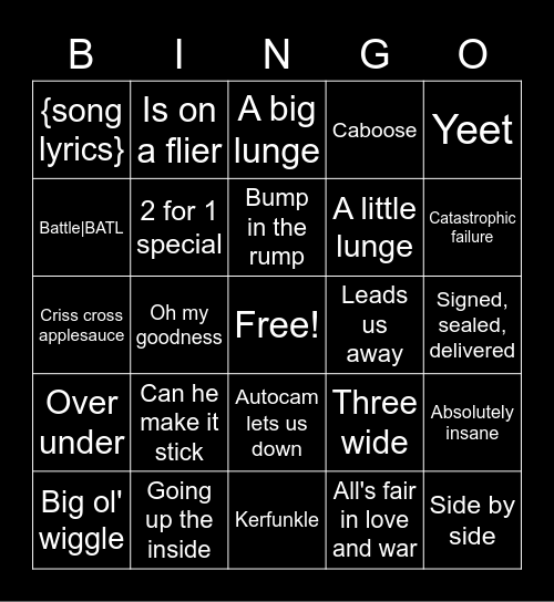 BATL: High Bingo Card
