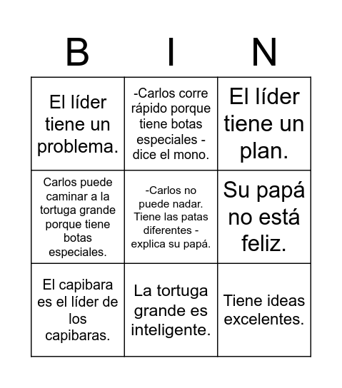 Capibara con Botas: Capítulo 9 Bingo Card