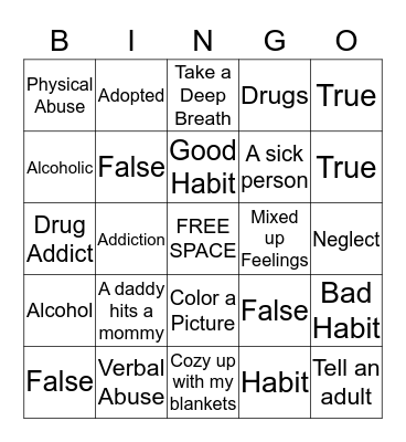 Adrian's Awesome Bingo Game! Bingo Card