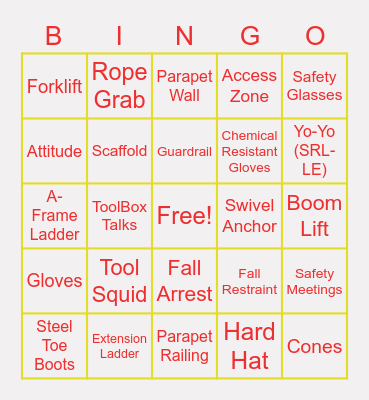 Cram Roofing Bingo Card