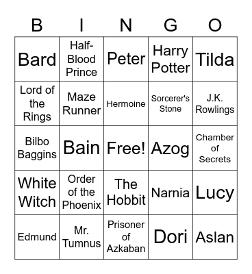 Books! Bingo Card