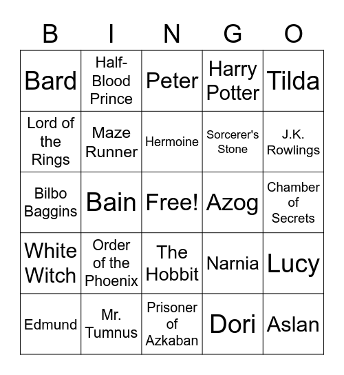 Books! Bingo Card