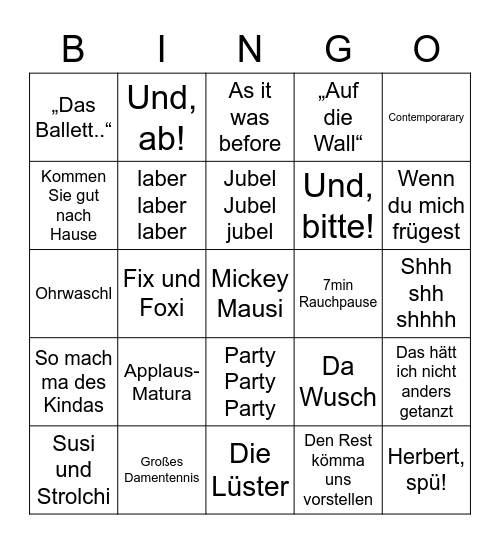 Bullshit Bingo DS Edition Bingo Card