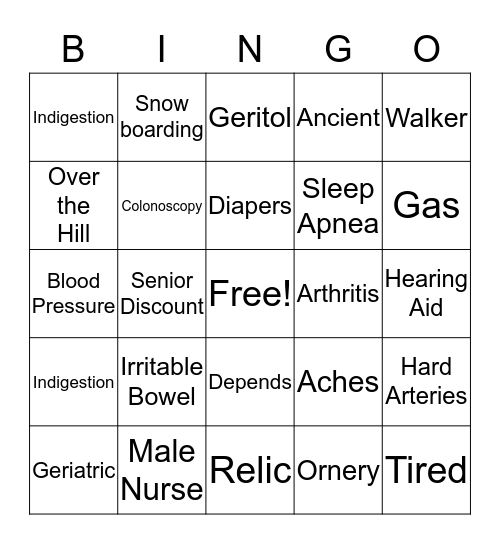 Sherwin's 40th Birthday Bingo Card