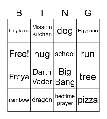 Statement of Belief Bingo Card