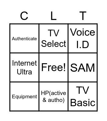 Spectrum CLT Bingo Card