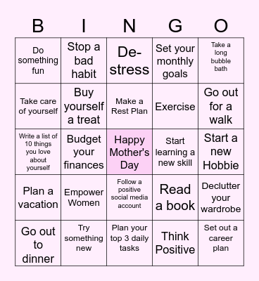 MOTHER'S DAY BINGO Card