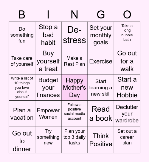 MOTHER'S DAY BINGO Card