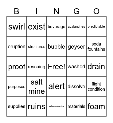 Read Naturally 3.5 Bingo Card