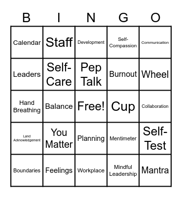 Reigniting Your Spark Bingo Card