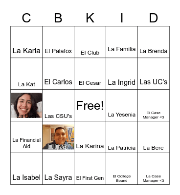 COLLEGE BOUND LOTERIA Bingo Card