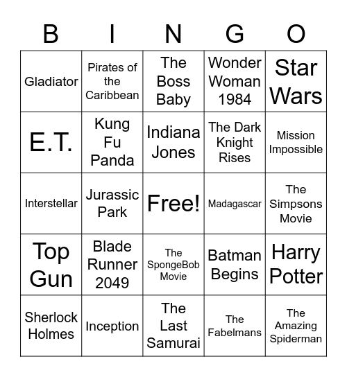 Zimmer/Williams Bingo Card