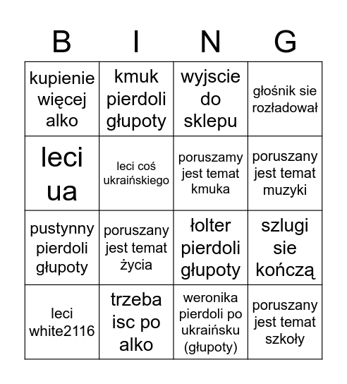 bingo melo Bingo Card