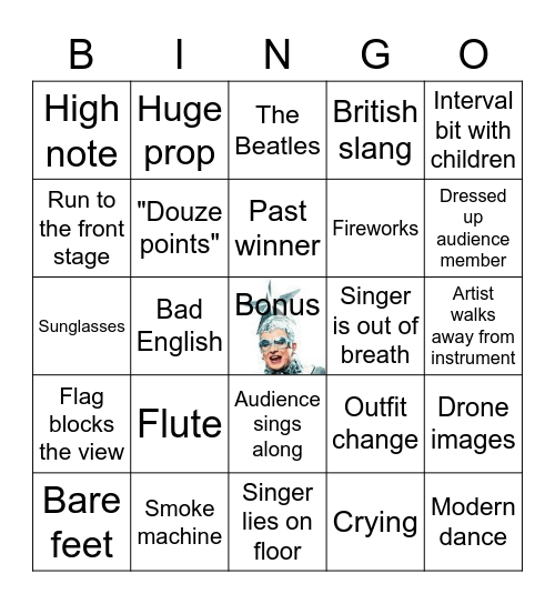 Eurovision Song Contest 2023 Bingo Card