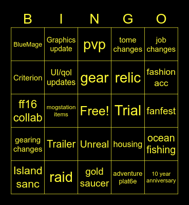 Bald Letter Bingo Card