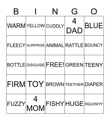 BABY BOY BINGO Card