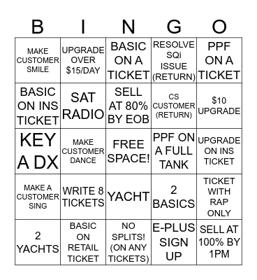 ERAC BINGO Card