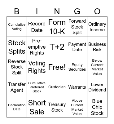Unit 1 Key Concepts Bingo Card