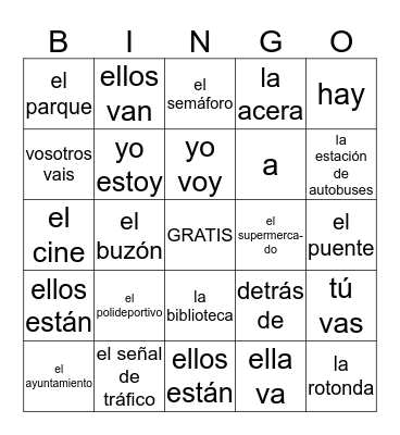 Unidad 4 Bingo Card