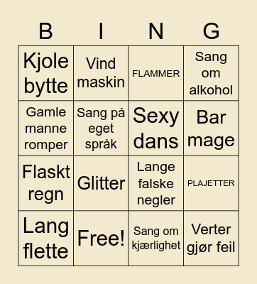 EUROVISION BINGO 2023 Bingo Card