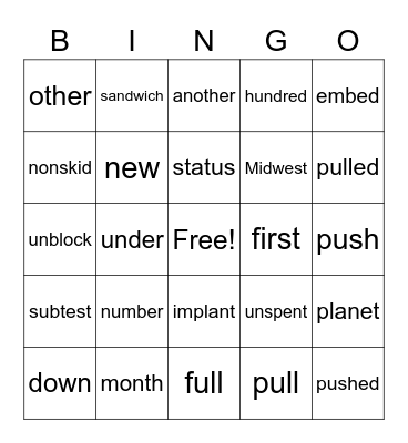 3.2 Review Bingo Card