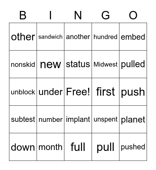 3.2 Review Bingo Card