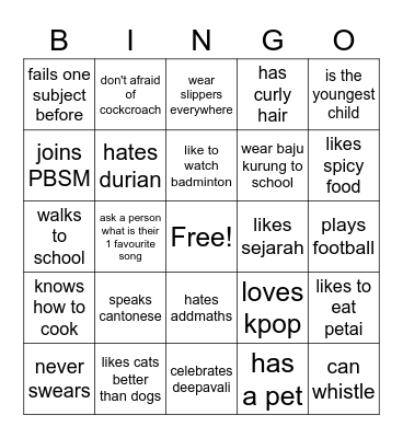 Bingo Card