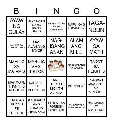 TELEBIBO HUMAN BINGO Card