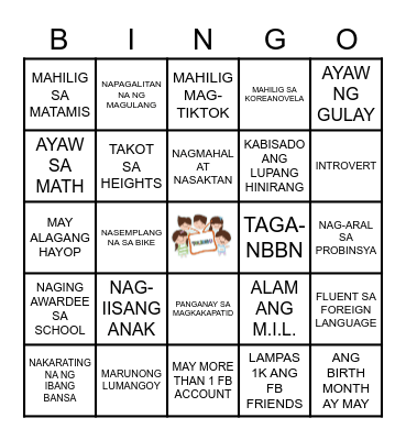 TELEBIBO HUMAN BINGO Card