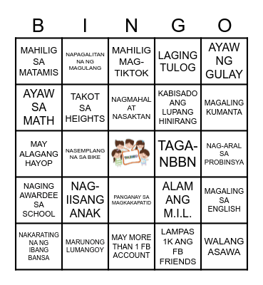 TELEBIBO HUMAN BINGO Card
